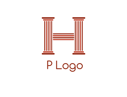 columns in letter H logo