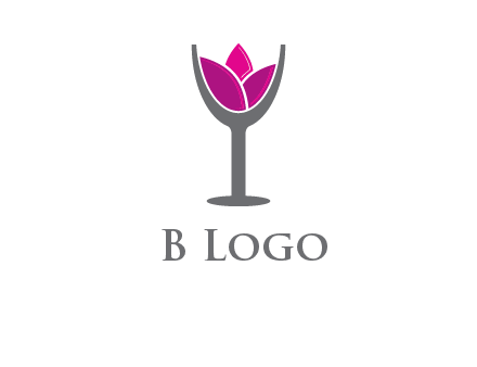 lotus in wine glass graphic