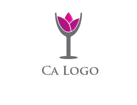 lotus in wine glass graphic