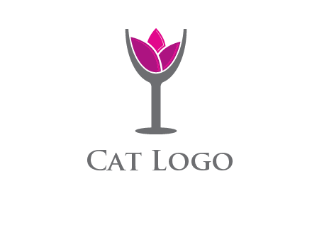 lotus in wine glass graphic