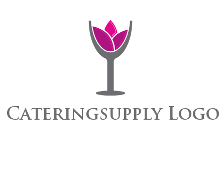 lotus in wine glass graphic