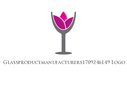 lotus in wine glass graphic