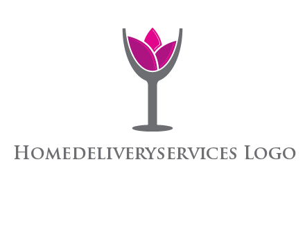 lotus in wine glass graphic