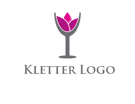 lotus in wine glass graphic