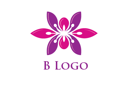 abstract lotus beauty logo