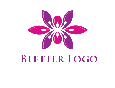 abstract lotus beauty logo