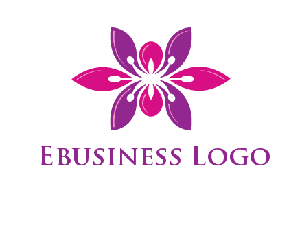 abstract lotus beauty logo