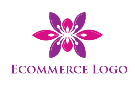 abstract lotus beauty logo