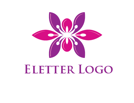 abstract lotus beauty logo