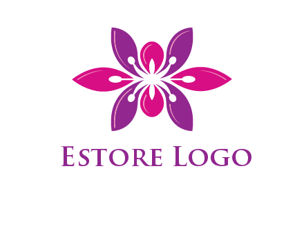 abstract lotus beauty logo