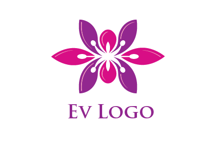 abstract lotus beauty logo