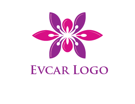 abstract lotus beauty logo