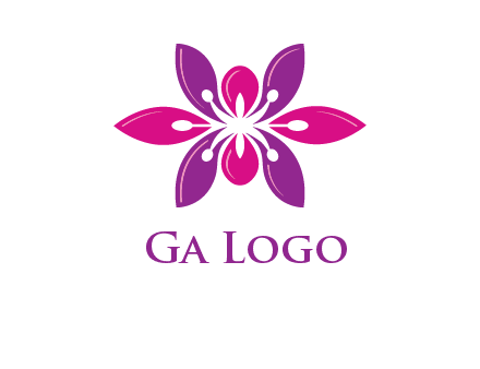 abstract lotus beauty logo