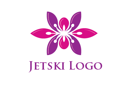 abstract lotus beauty logo