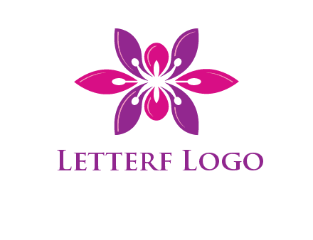 abstract lotus beauty logo