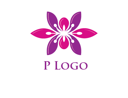 abstract lotus beauty logo