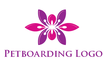 abstract lotus beauty logo