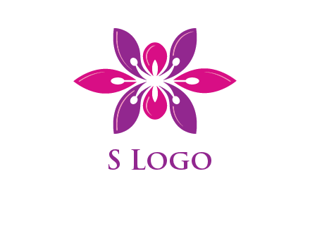 abstract lotus beauty logo