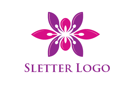 abstract lotus beauty logo