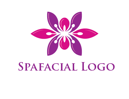 abstract lotus beauty logo