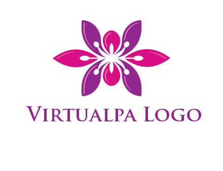 abstract lotus beauty logo