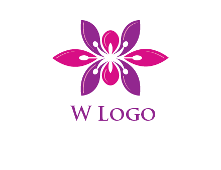 abstract lotus beauty logo