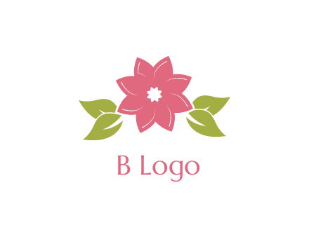 daisy flower and leaves logo