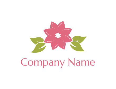 daisy flower and leaves logo