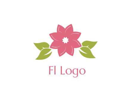 daisy flower and leaves logo