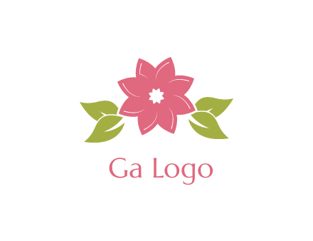 daisy flower and leaves logo