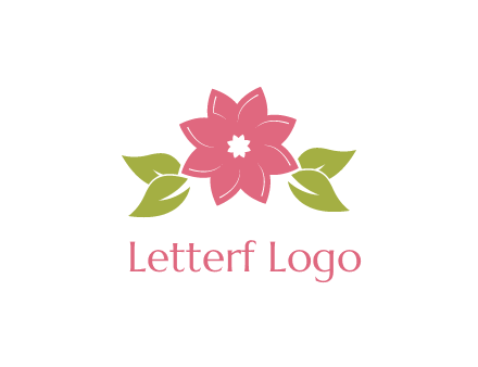 daisy flower and leaves logo