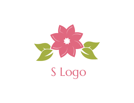 daisy flower and leaves logo