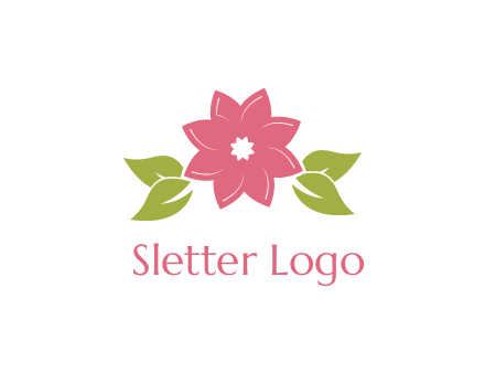 daisy flower and leaves logo