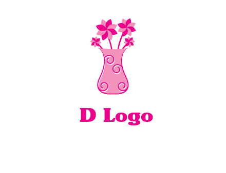 flower in vase logo