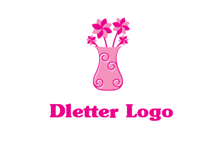 flower in vase logo