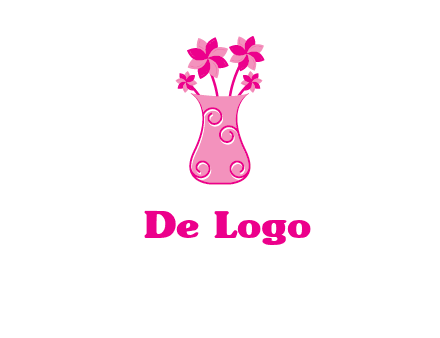 flower in vase logo