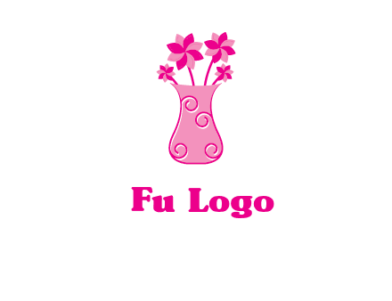 flower in vase logo