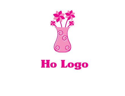 flower in vase logo