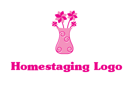 flower in vase logo