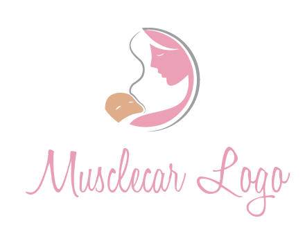 baby and mother childcare logo