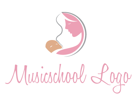 baby and mother childcare logo