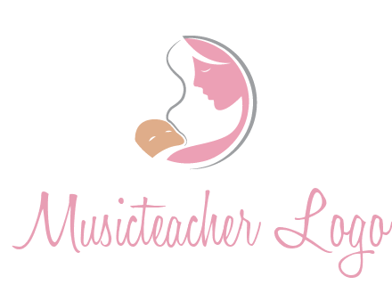 baby and mother childcare logo