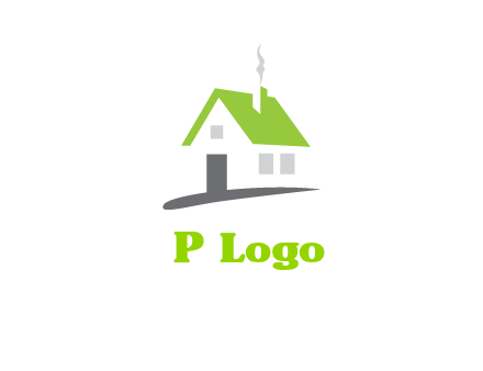 negative space house logo