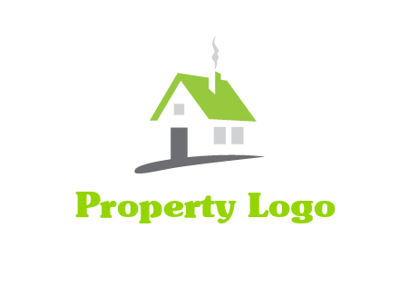 negative space house logo