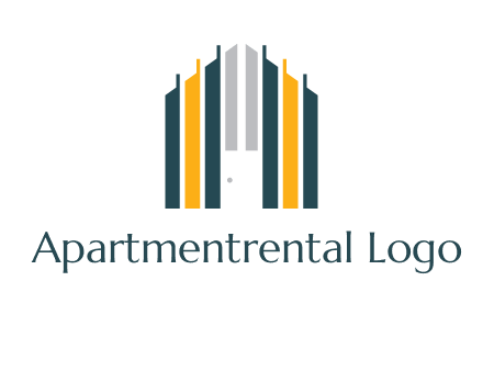 vertical lines house shape logo