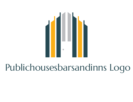 vertical lines house shape logo