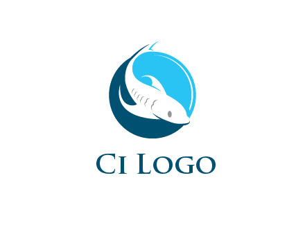 fish inside circle logo