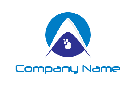 digital letter A with pixels logo