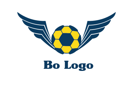 soccer ball with wings logo