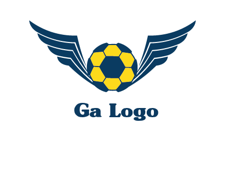 soccer ball with wings logo